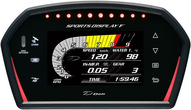 デフィ Sports Display F デジタルマルチディスプレイ タッチパネル機能搭載 DF15901