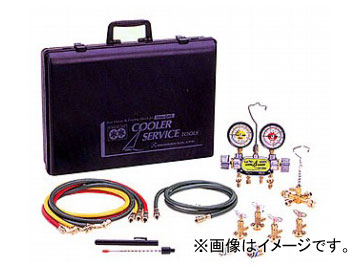 デンゲン/dengen クーラ・マックスシリーズ 2バルブ方式 マニホールドゲージ CP-MG241 デンゲン⁄dengen クーラ・マックスシリーズ ガスチャージセット 2