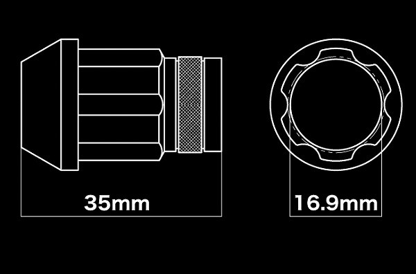 デジキャン アルミレーシングロックナット ライトブルー ロゴ無 袋タイプ35mm P1.25 ALN3512LB-LL スバル インプレッサG4