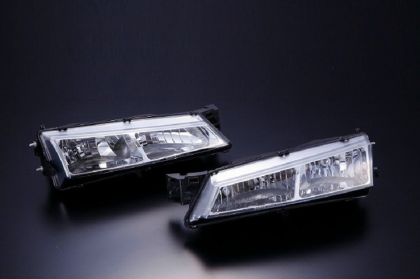 D-MAX クリスタルヘッドランプセット 日産 シルビア CS14/S14 後期 クローム DML1S14018T1の通販は