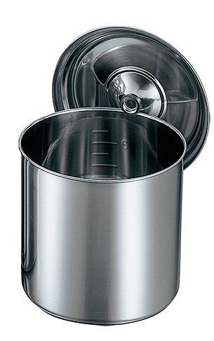 大屋製作所 モリブデン 丸型キッチンポット 16cm 目盛付 手無 0018200の通販は
