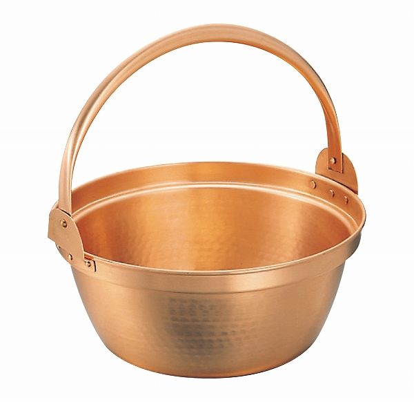 銅 山菜鍋 36cm 内側スズ引き無 0143100 銅 山菜鍋(内側スズ引き