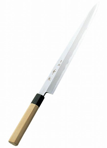 源昭忠 青ニ鋼 柳刃包丁 330mm 尺一 福本作 水野鍛錬所 本鍛錬 水牛柄