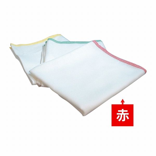 日東紡の新しいふきん 赤枠 入数：1セット(12枚入) (028973-001)