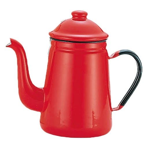 ホーローコーヒーポット 赤 1.6L ＃13(010041-006)