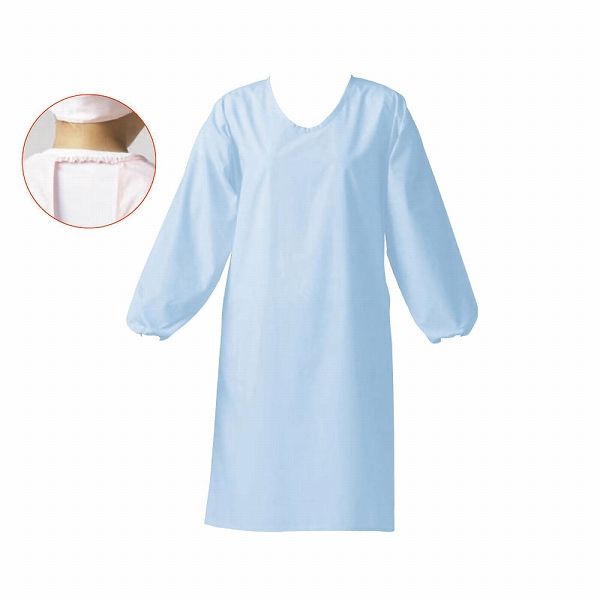 ウルトラドライエプロン ブルー 袖付 ゴム E1204-1G(043323-006)の通販は 4,685円