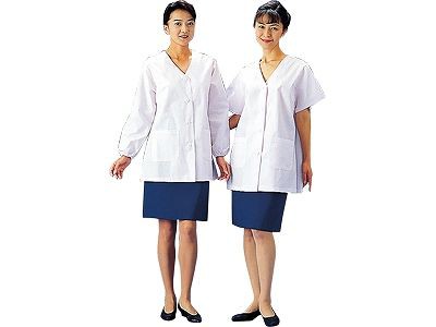 女子白衣長袖 M 衿無 SKA330(026709-002)の通販は