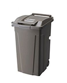 ハンドル付 ダストボックス90 ブラウン 90L 2輪キャスター付 6728SP(060069-003)の通販は