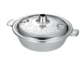 本間製作所(Honma) KO 18-8 しゃぶ鍋 30cm 蓋千支柄付 (012204-003)