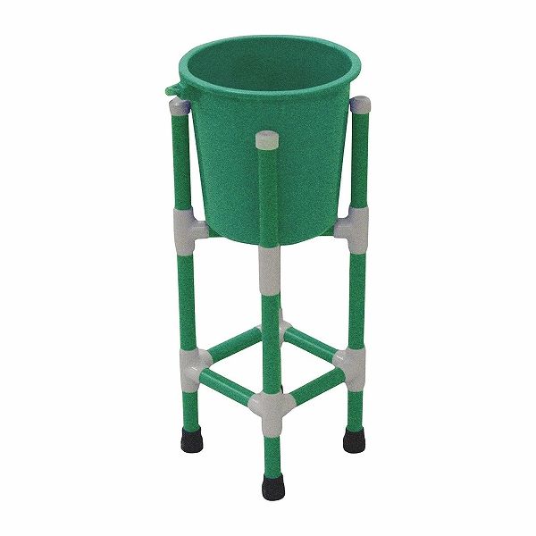 抗菌イレクター バケツ置き台 グリーン 10L バケツ付 (070473-005)