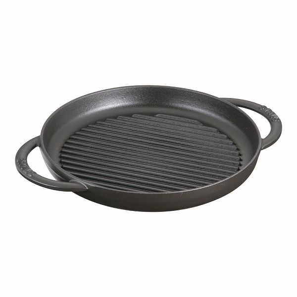ストウブ(Staub) ピュアグリル ブラック 26cm ラウンド 鋳鉄 40509-377