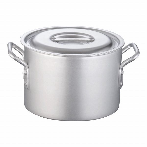 TKG アルミニウム業務用鍋 半寸胴鍋 21cm 目盛付 アルマイト加工 AHV6221