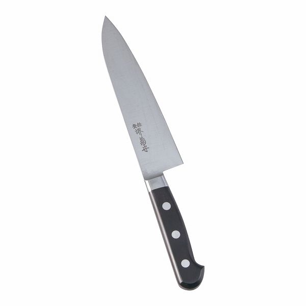 河村刃物 日本鋼 牛刀 18cm 両刃 口金付 AKK5301