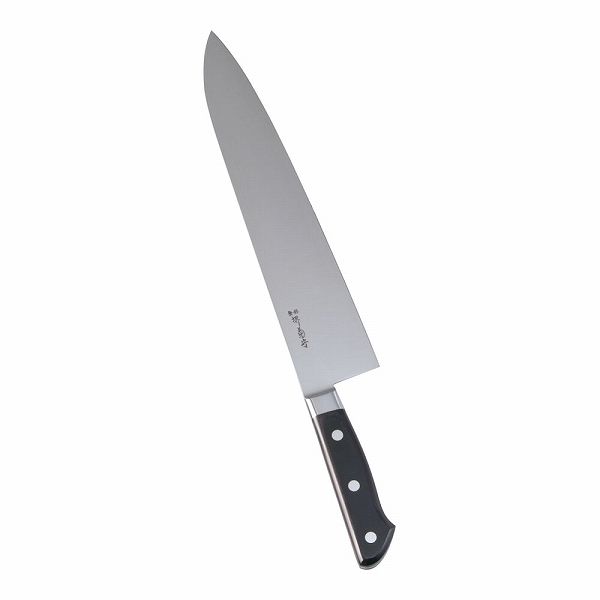 河村刃物 日本鋼 牛刀 30cm 両刃 口金付 AKK5305