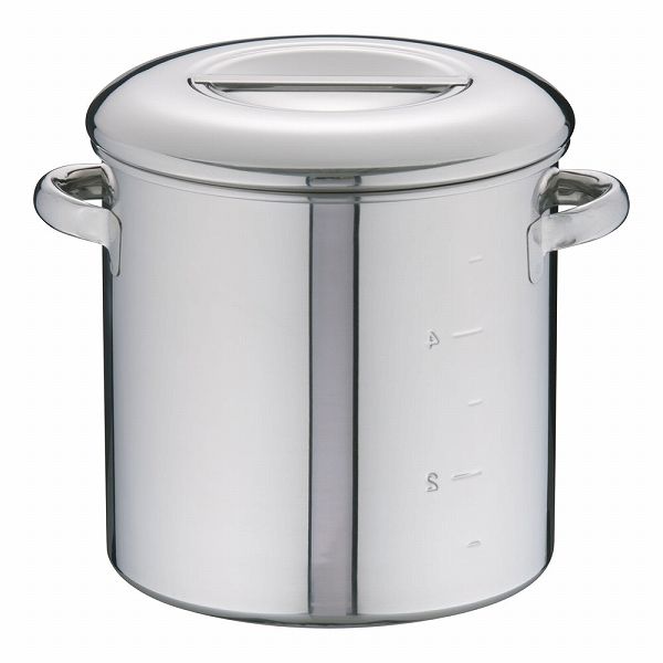 18-8内蓋式キッチンポット 20cm 目盛付/手付 AKT47020