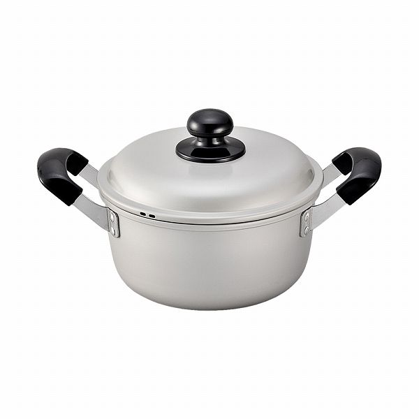 ホクア シルビー 両手鍋 18cm アルマイト A2521(ALYA001)