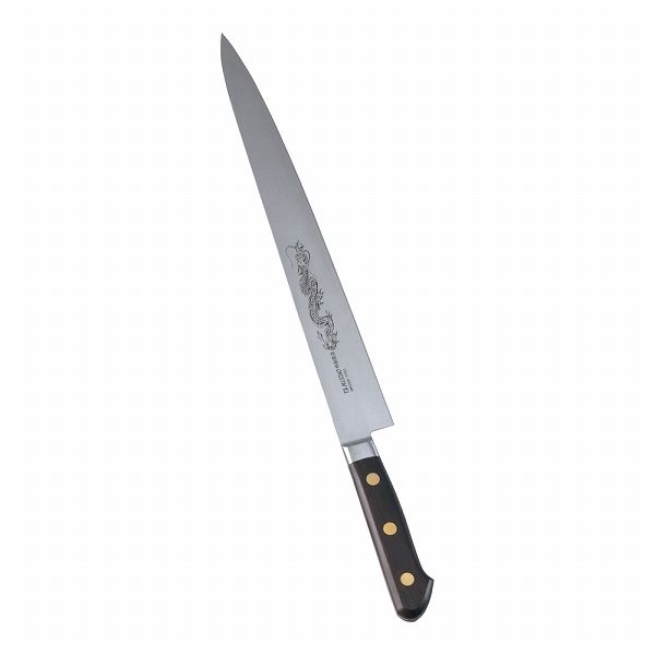 a.ページ ミソノ(Misono) EUカーボンスチール 筋引 33cm 龍彫刻入 124M(AMS13124