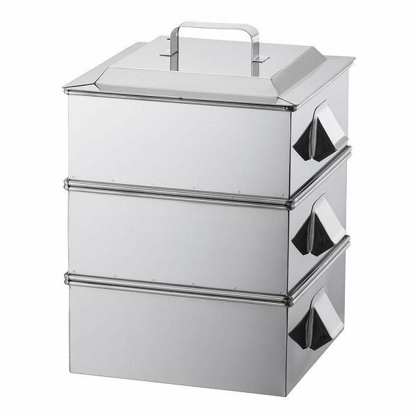 21-0 業務用角蒸器 30cm 2段 AMS65030