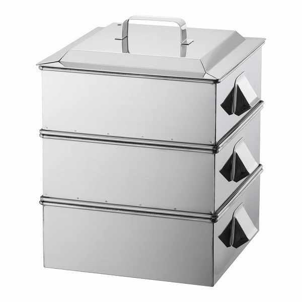 21-0 業務用角蒸器 33cm 2段 AMS65033