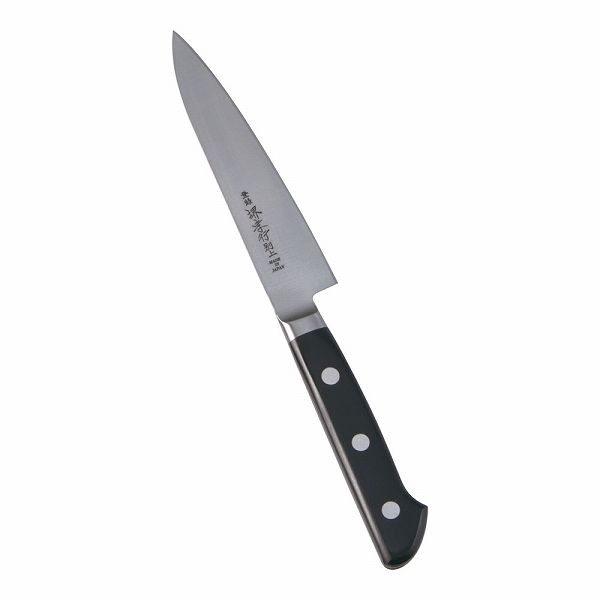 青木刃物製作所 日本鋼 ペティーナイフ 12cm 両刃 ツバ付 ANH01012