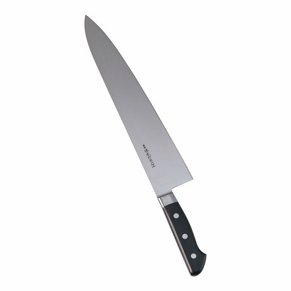 青木刃物製作所 日本鋼 牛刀 33cm 両刃 ツバ付 ANH02033