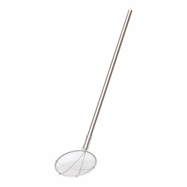 スリースノー パイプ柄 給食用すくい網 丸型 24cm 柄長100cm 細目 ASK305