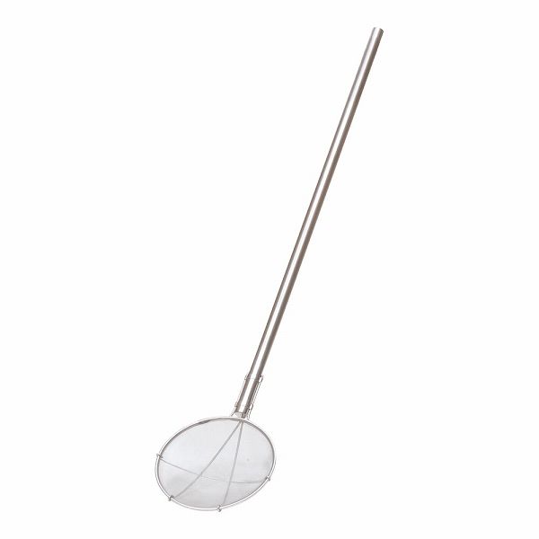 スリースノー パイプ柄 給食用すくい網 丸型 24cm 柄長100cm 極細目 ASK306