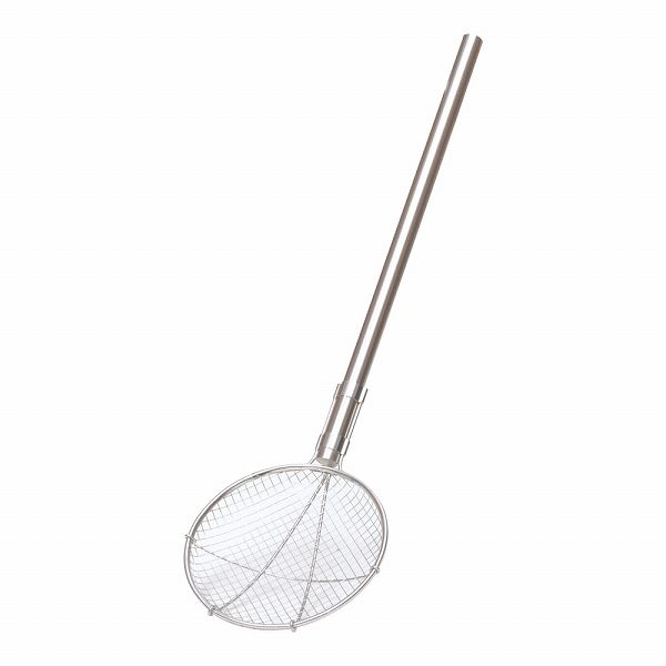 スリースノー パイプ柄 給食用すくい網 丸型 24cm 柄長60cm 極荒目 ASK5803