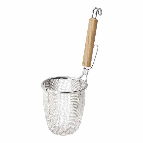 スリースノー ラーメン専用 パワーてぼ 深型 細麺用 ステンレス 引掛付 10メッシュ ATB2302