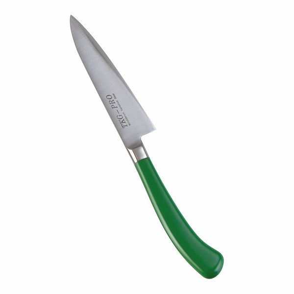 TKG PRO(プロ) 抗菌カラー包丁 ぺティーナイフ グリーン 12cm 両刃