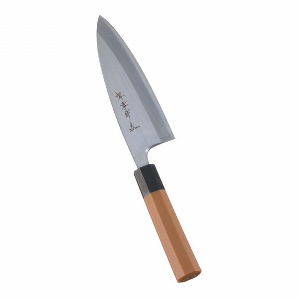 青木刃物製作所 モリブデン鋼 プラスチック抗菌柄 出刃 18cm 片刃 ATK5518