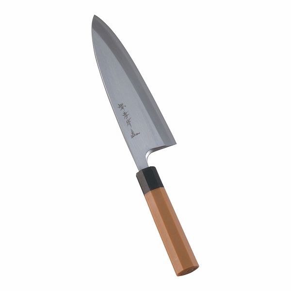 青木刃物製作所 モリブデン鋼 プラスチック抗菌柄 出刃 21cm 片刃 ATK5521