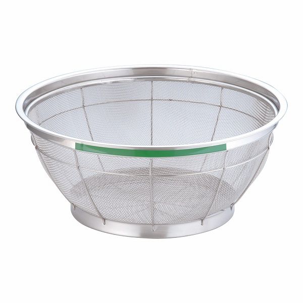 TKG NEWマンモス カラー浅型ざる グリーン 40cm ステンレス AZL4740