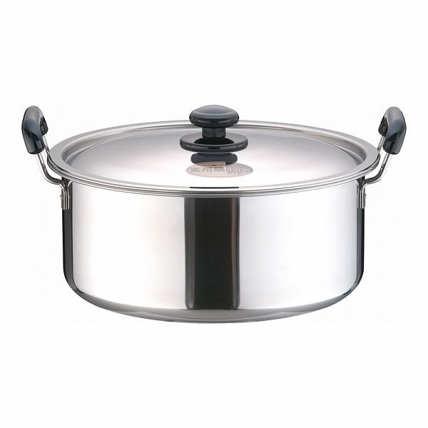 厚板実用鍋 33cm ステンレス/プラ柄 AZT0733の通販は 15,400円