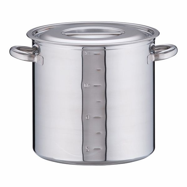 ハイグレード アルミ半寸胴鍋 21cm(5.1L) ハイグレード アルミ半寸胴鍋 21cm(5.1L) キング アルミ 半寸胴鍋(目盛付)