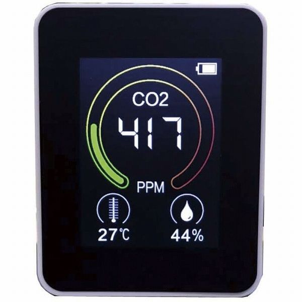 クレセル(CRECER) 二酸化炭素濃度測定器 温度・湿度計付 CO2R-100(BNS0101)
