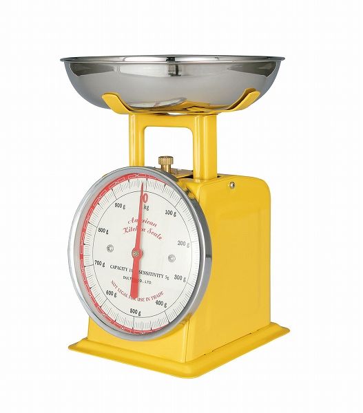 アメリカンキッチンスケール イエロー 1kg 100-061(BSK8503)の通販は 5,277円
