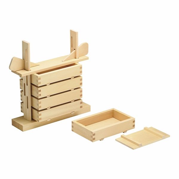 ヤマコー(Yamaco) 押寿司器 5段セット 白木 BSS19