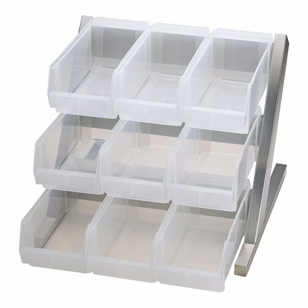 18-8 デラックスオーガナイザー ホワイト 3段3列 入数：1セット(9個入) EOC075