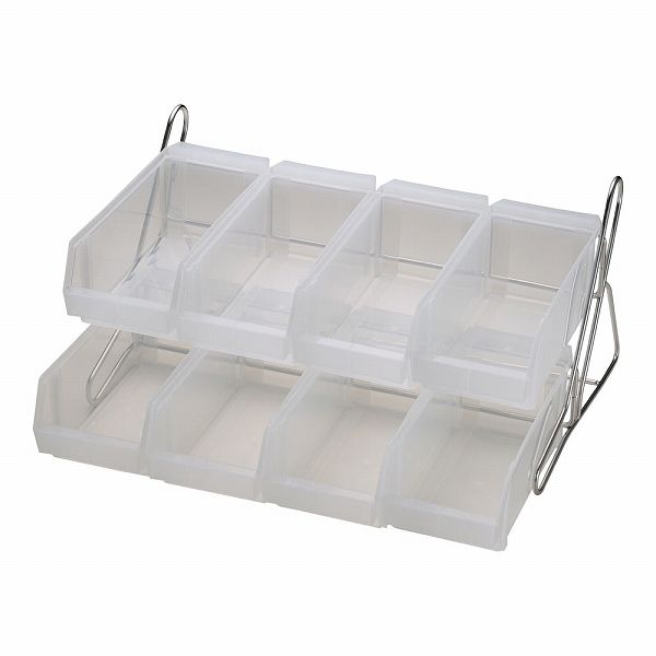 スタンダードオーガナイザー ホワイト 2段4列 入数：1セット(8個入) EOC085