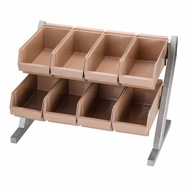 SA　18-8　コンパクト　オーガナイザー　2段2列（4個入）　キャメル ＳＡ18-8 コンパクトオーガナイザー ２段４列（８ヶ入）グレー SA 18-8