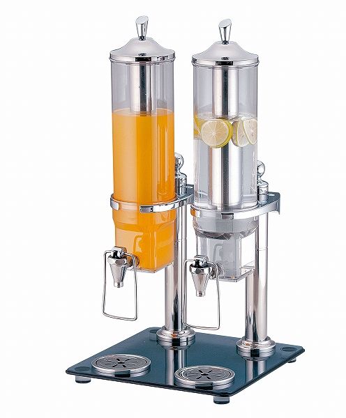 KINGO 清涼飲料水ディスペンサー 2.6L×2 2連印字機 30402-2(FZY7201)