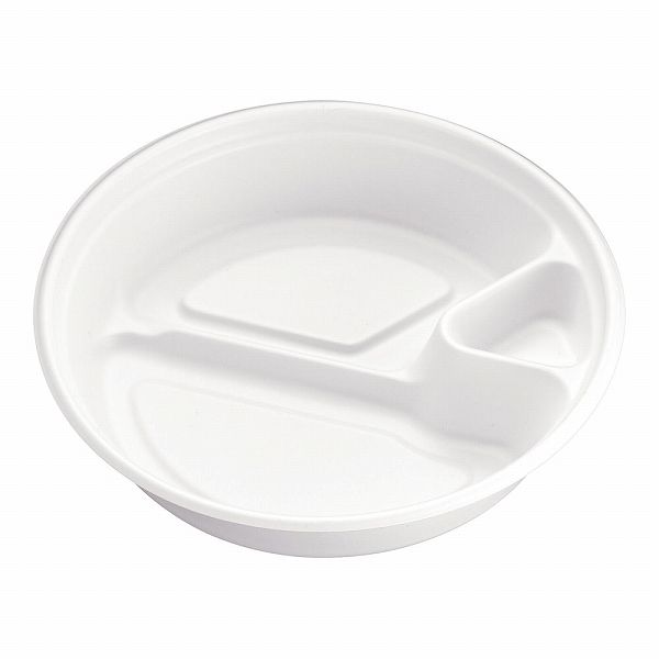 カレー容器 本体 白 入数：1セット(50個入) HS-323(GKL3601)