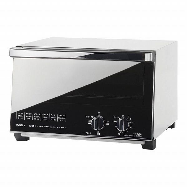 TWINBIRD(ツインバード) ミラーガラスオーブントースター ホワイト TS-4047W(GTC1101)