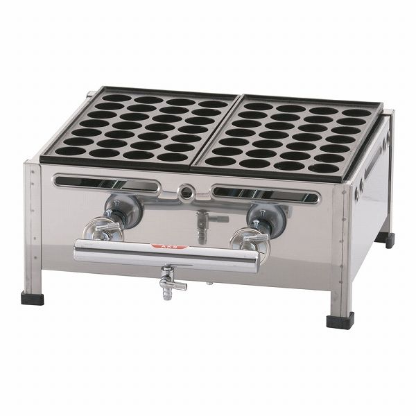 関西式たこ焼器 28穴 2枚掛 LPガス GTK234