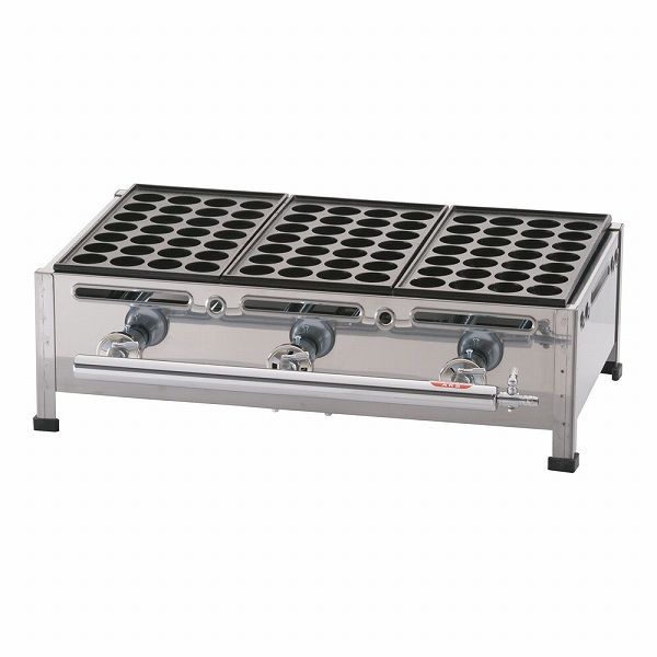 AKS 業務用 LPガス たこ焼き器 28穴 28個 AKS 業務用 たこ焼き器 1丁掛 [28穴x1連] : MDS01 【業務用
