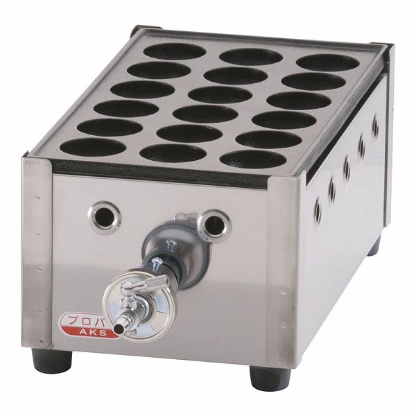 関西式たこ焼器 18穴 1枚掛 LPガス GTK7801