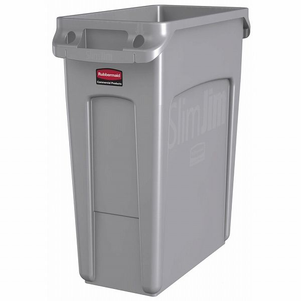 ラバーメイド(Rubbermaid) スリムジムコンテナ グレー 60L 1971258(KKV4301)