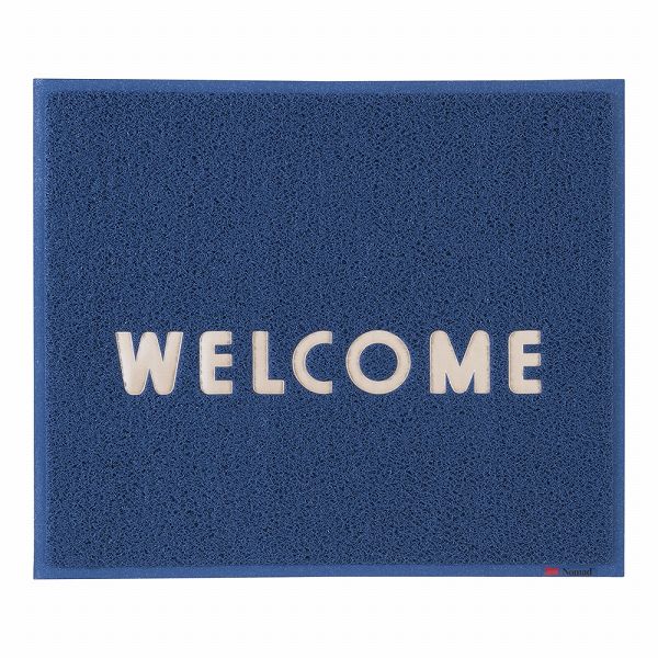 3M(スリーエム) 文字入マット 青 WELCOME KMT1314A