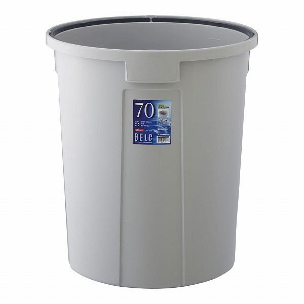 リス(RISU) ベルク 丸型ペール グレー 75L 本体 70N(KPC6706)